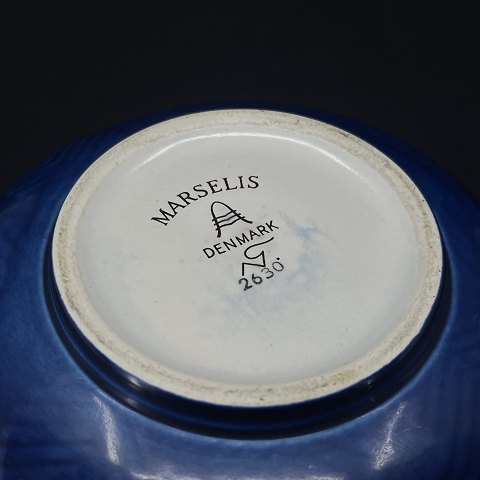 Dark blue Marselis bowl from Aluminia
