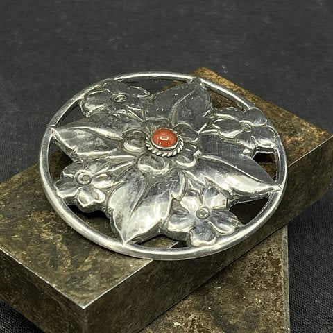 Stor dansk skønvirke broche