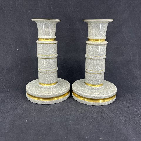 Royal Copenhagen craquelé candle sticks