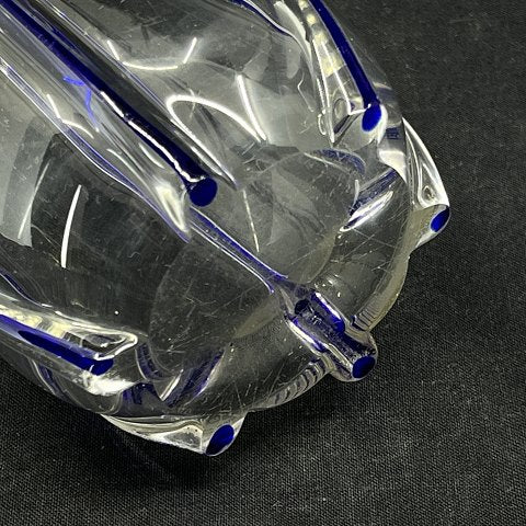 Unusual vase with blue decoration