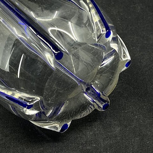Unusual vase with blue decoration