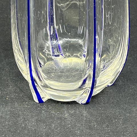 Unusual vase with blue decoration