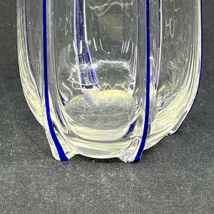 Unusual vase with blue decoration