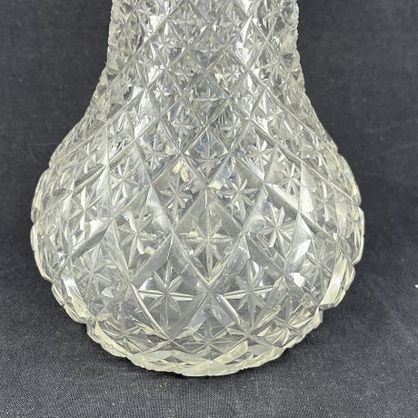 Tæt slebet orkide vase fra 1920'erne