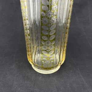 Cylindervase med gult overfang