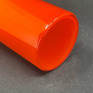 Red Rainbow vase from Holmegaard, 22.5 cm.