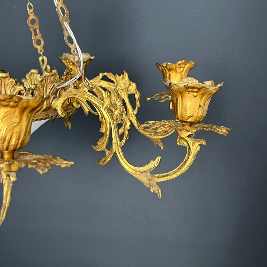 Beautiful gilded French chandelier