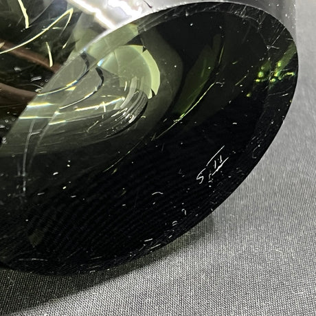 Smoke heart vase from Holmegaard, 12.5 cm.