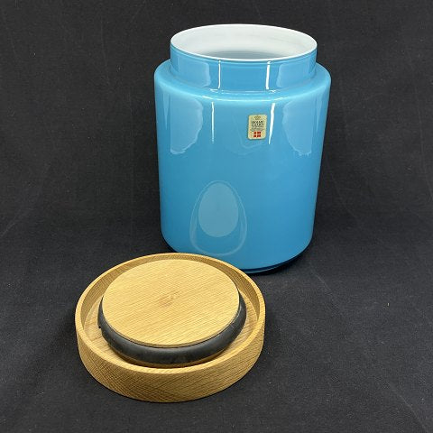 Ocean blue Palette storage jar, 21 cm.