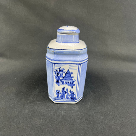 Blue jar with lid from L. Hjorth