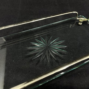 Oblong art deco glass tray