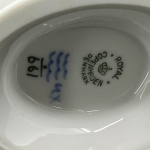 Blue Fluted Half Lace gravy boat