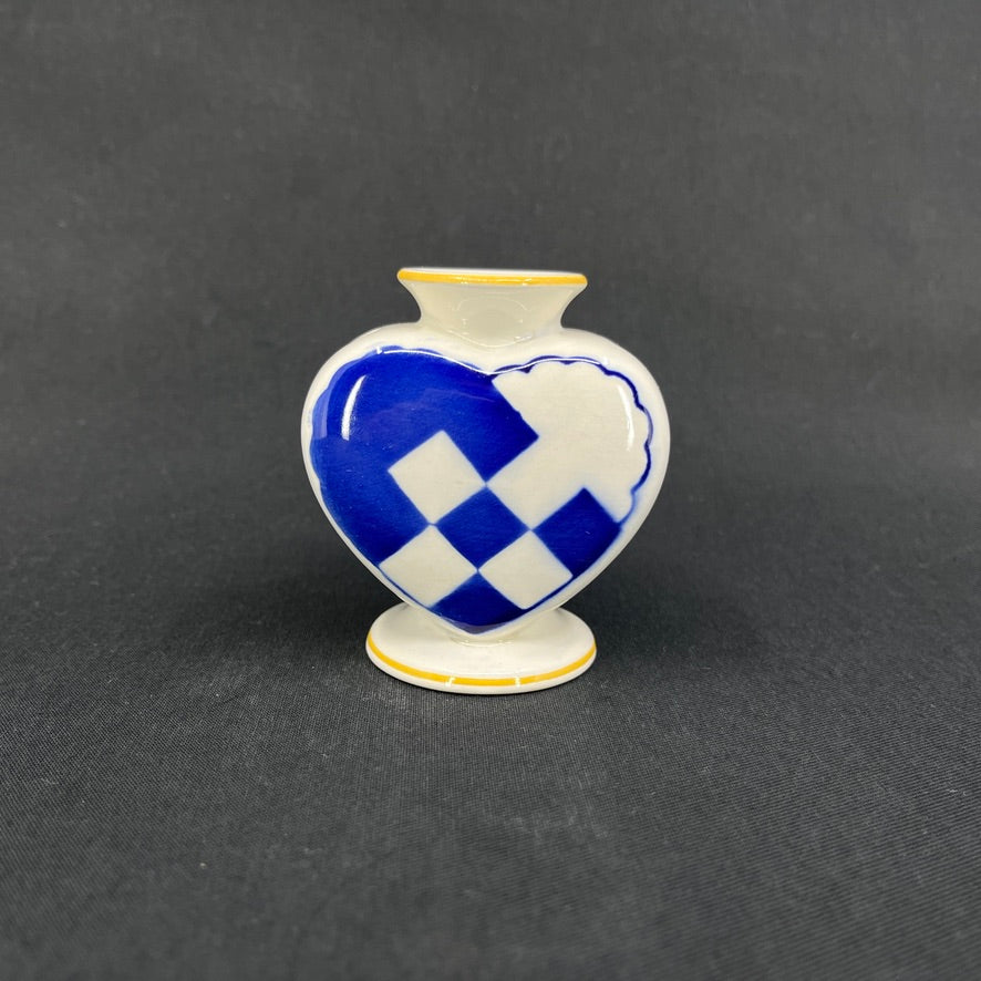 Blue Christmas heart from Aluminia, minor crazing