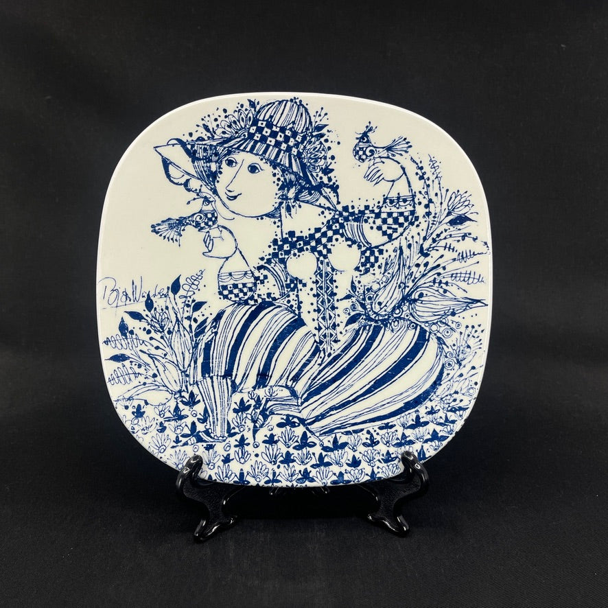 Bjørn Wiinblad plate - Sophie, blue