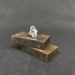 Dansk art nouveau ring i sølv, str. 58