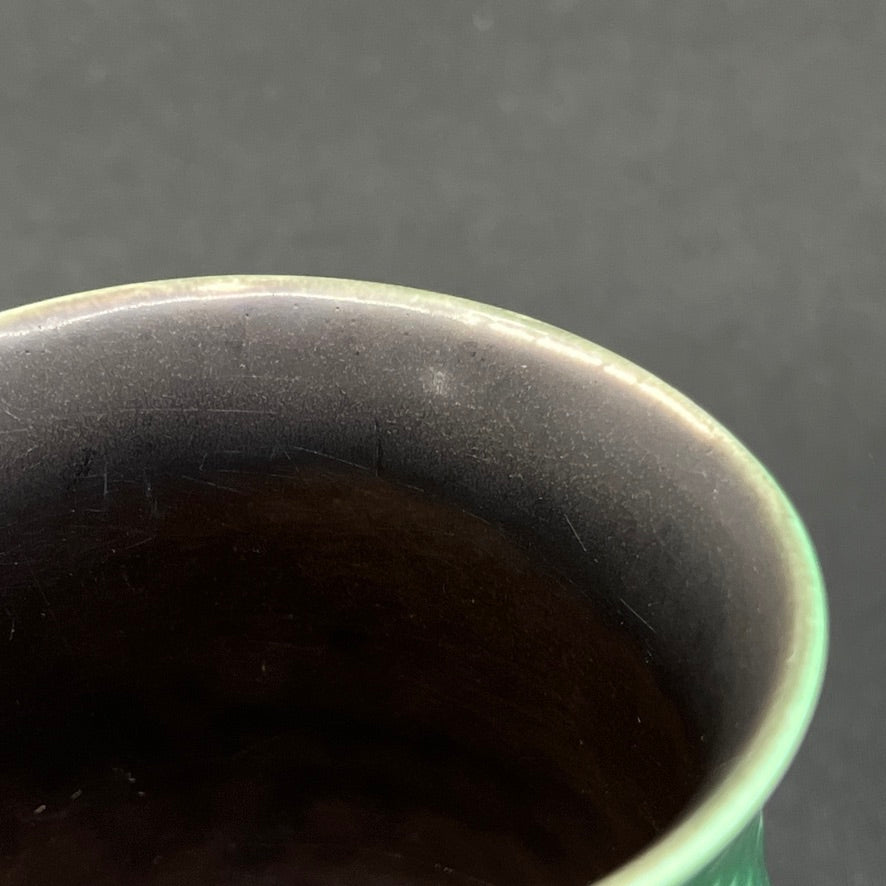 Dark green Aluminia Solbjerg vase