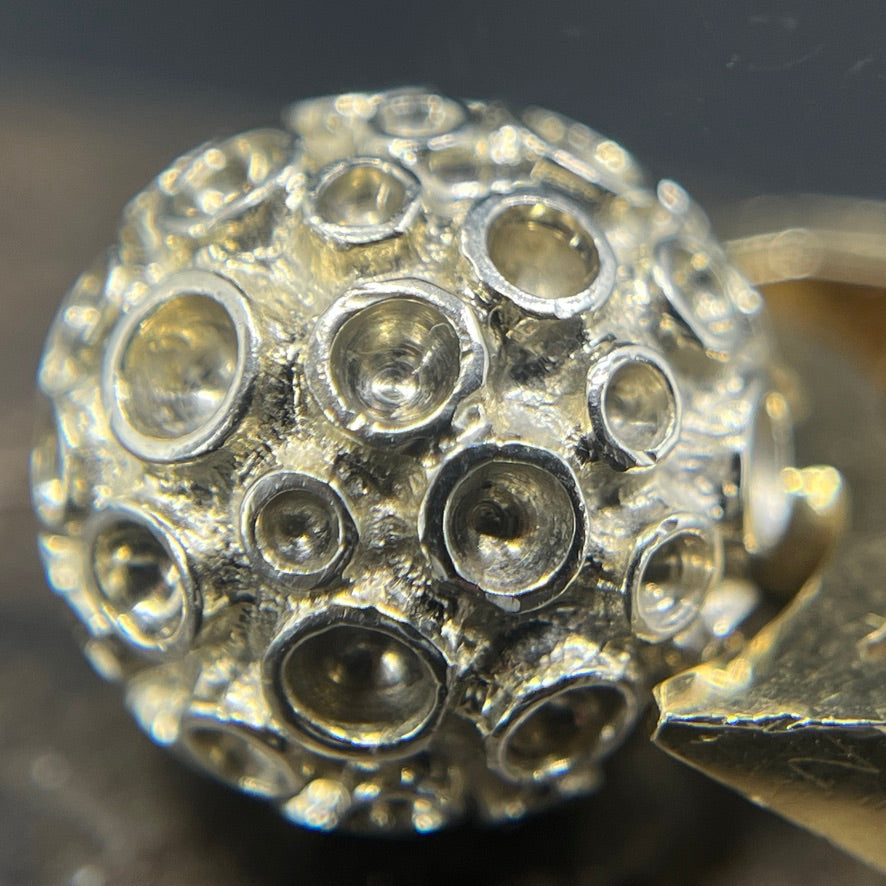 Moderne cocktail ring fra A. Michelsen, 14 karat guld