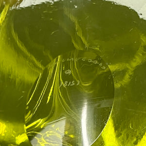 Firkantet Majgrøn vase, 15 cm.