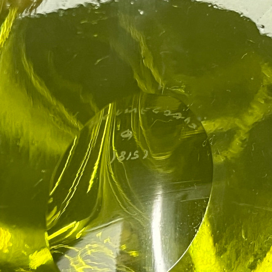 Square May-green vase, 15 cm.