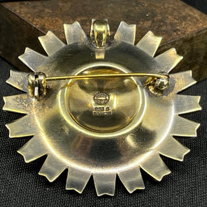 Hvid Georg Jensen Daisy vedhæng/broche
