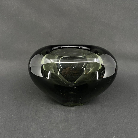 Smoke heart vase from Holmegaard, 12.5 cm.