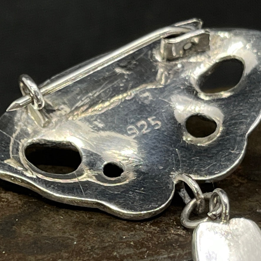 "Art nouveau" broche med carneol