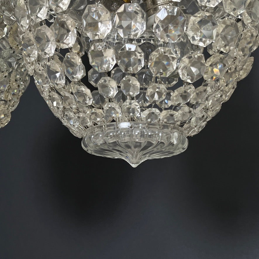 A pair of prism chandeliers from the 1910s