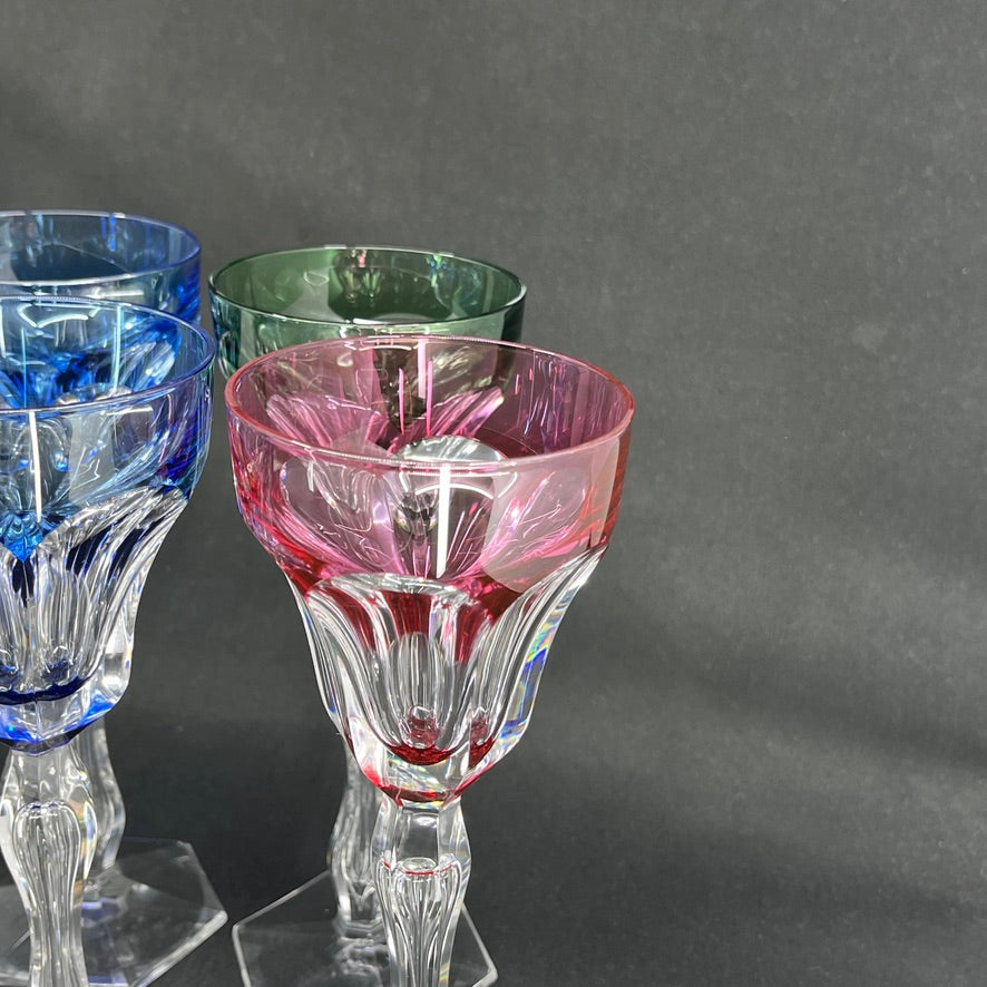 8 rare Lalaing hock glasses