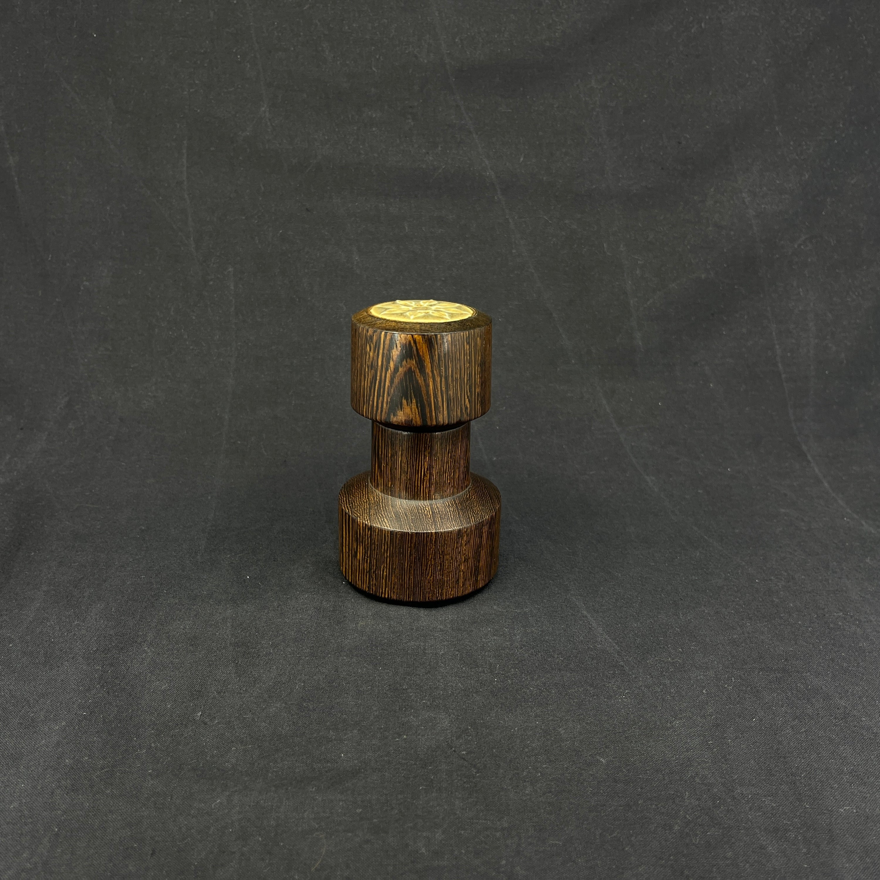 Relief pepper mill in wenge