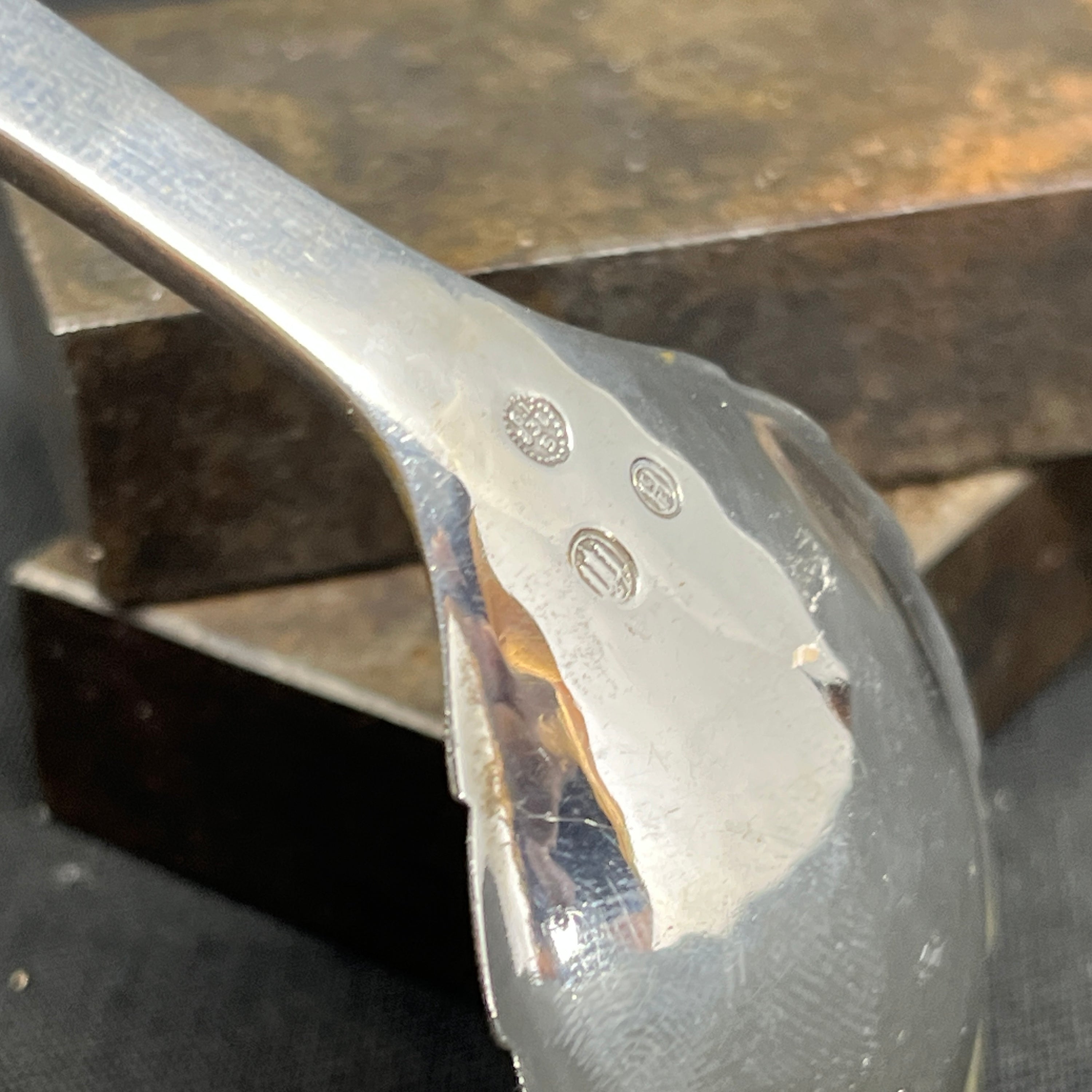 Ornamental spoon from Georg Jensen, 14.5 cm.