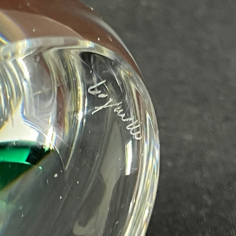 Flygsfors grøn vase, 14 cm.