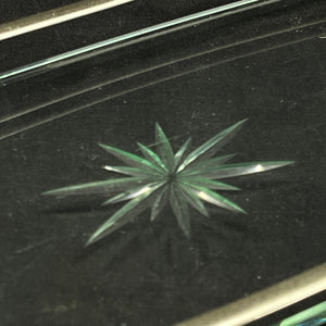 Oblong art deco glass tray