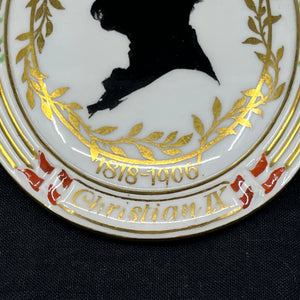Royal Copenhagen silhouette plate - Christian d. 9-  1818-1906