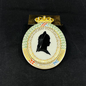 Royal Copenhagen silhouette plate - Dagmar of Russia 1847-1927