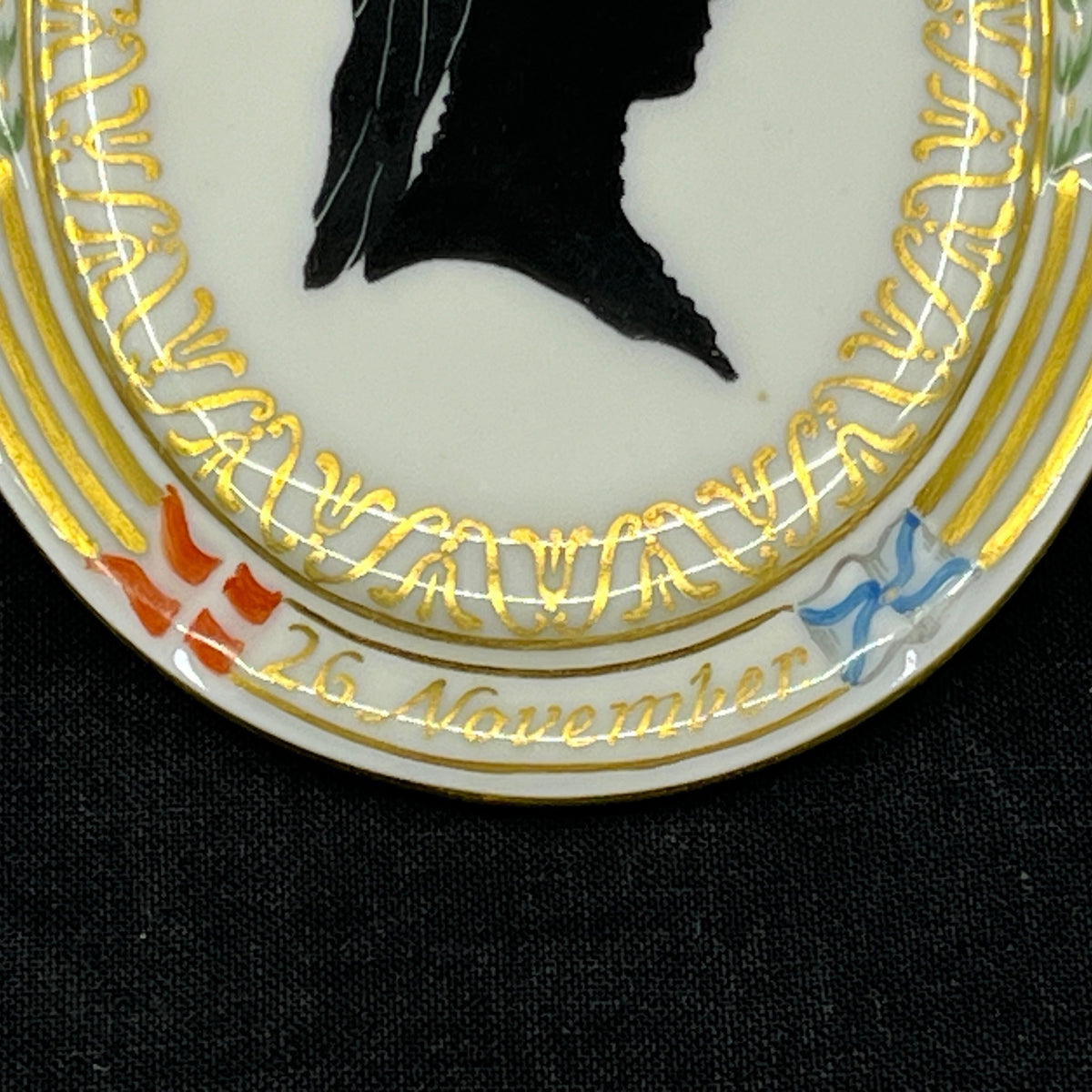 Royal Copenhagen silhouette plate - Dagmar of Russia 1847-1927