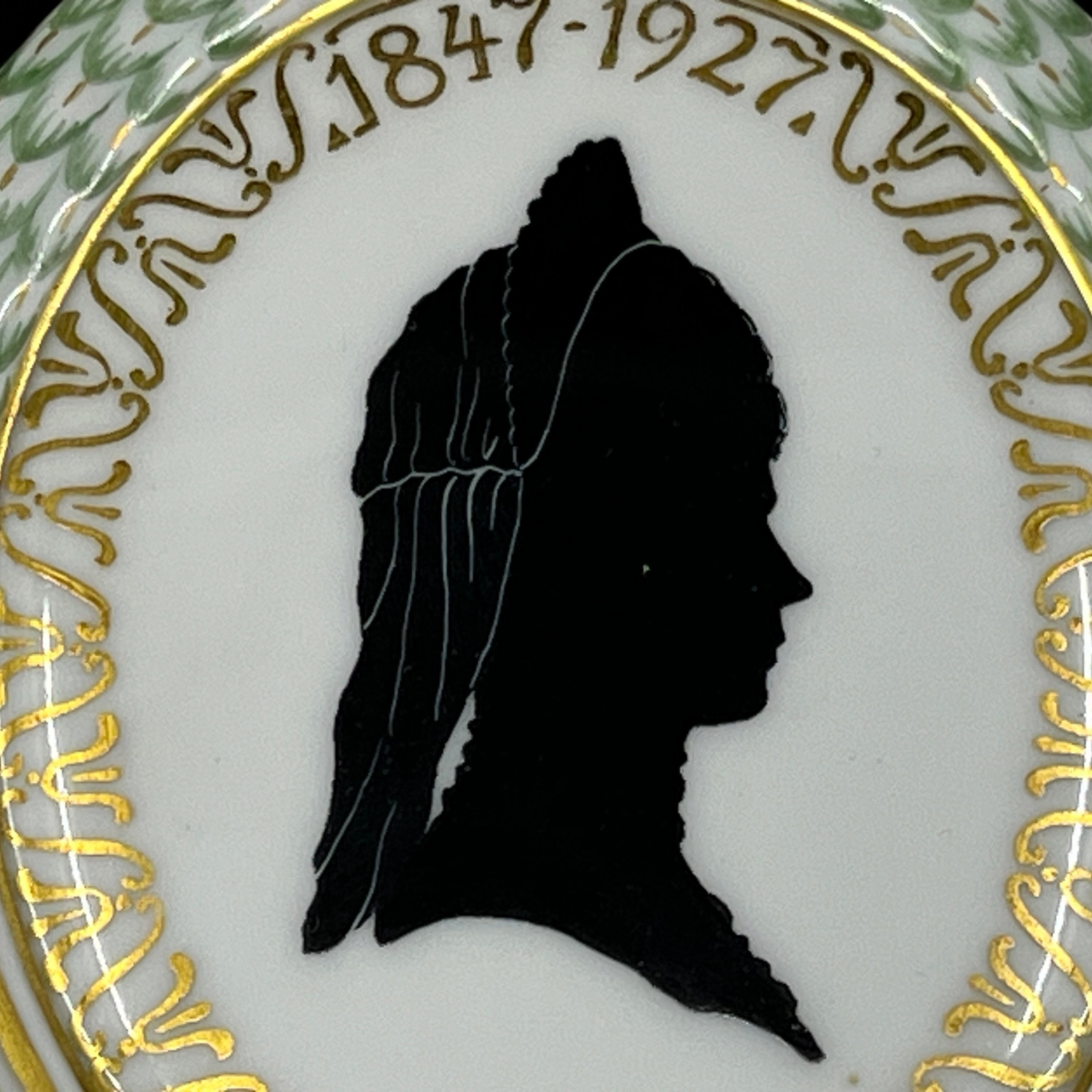 Royal Copenhagen silhouette plate - Dagmar of Russia 1847-1927