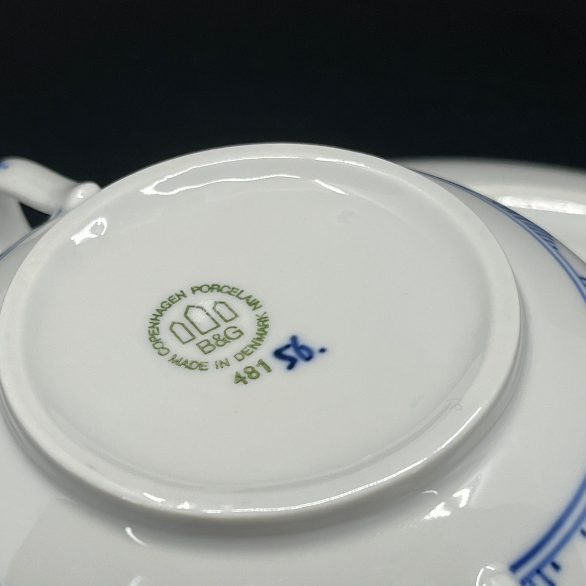 Blue painted boullion cup from Bing & Grondahl