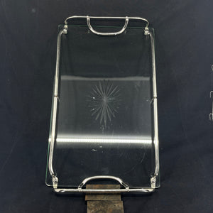 Stor art deco glasbakke