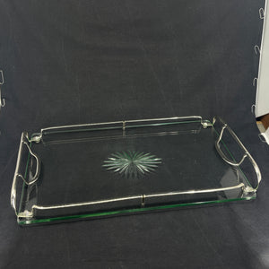 Stor art deco glasbakke