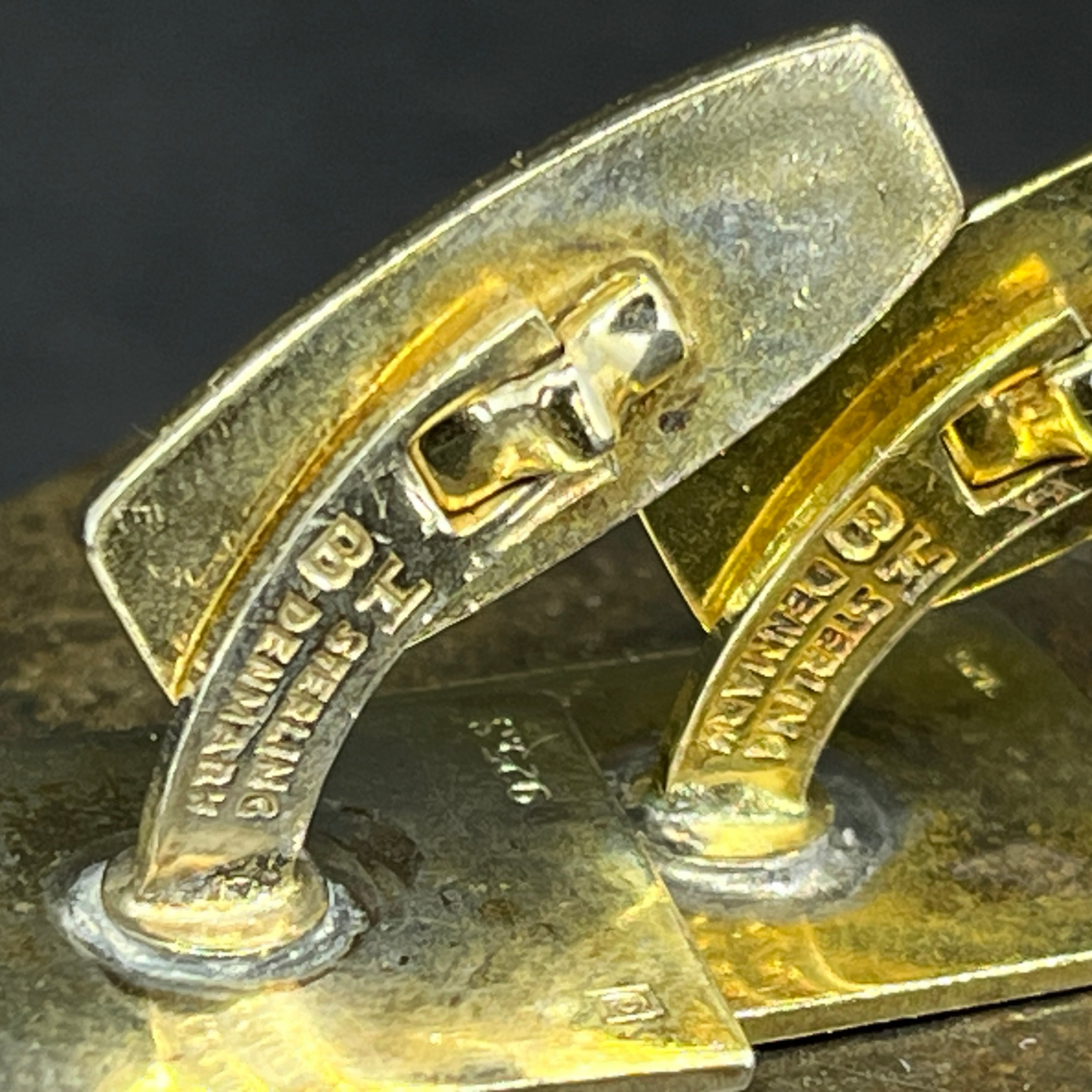 Forgyldte Kongemærke 1870-1940 manchetknapper - Georg Jensen