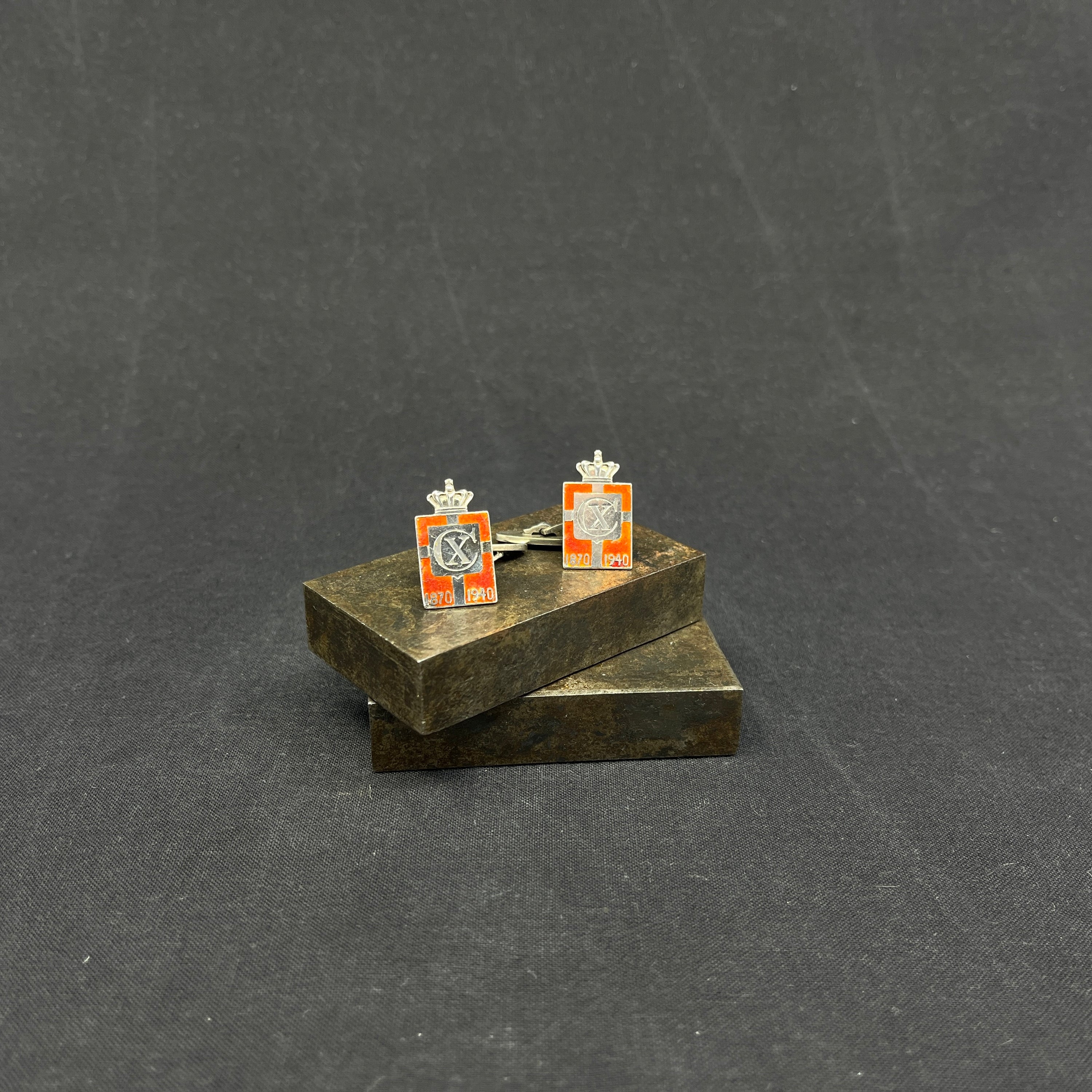 Kongemærke 1870-1940 manchetknapper - Georg Jensen