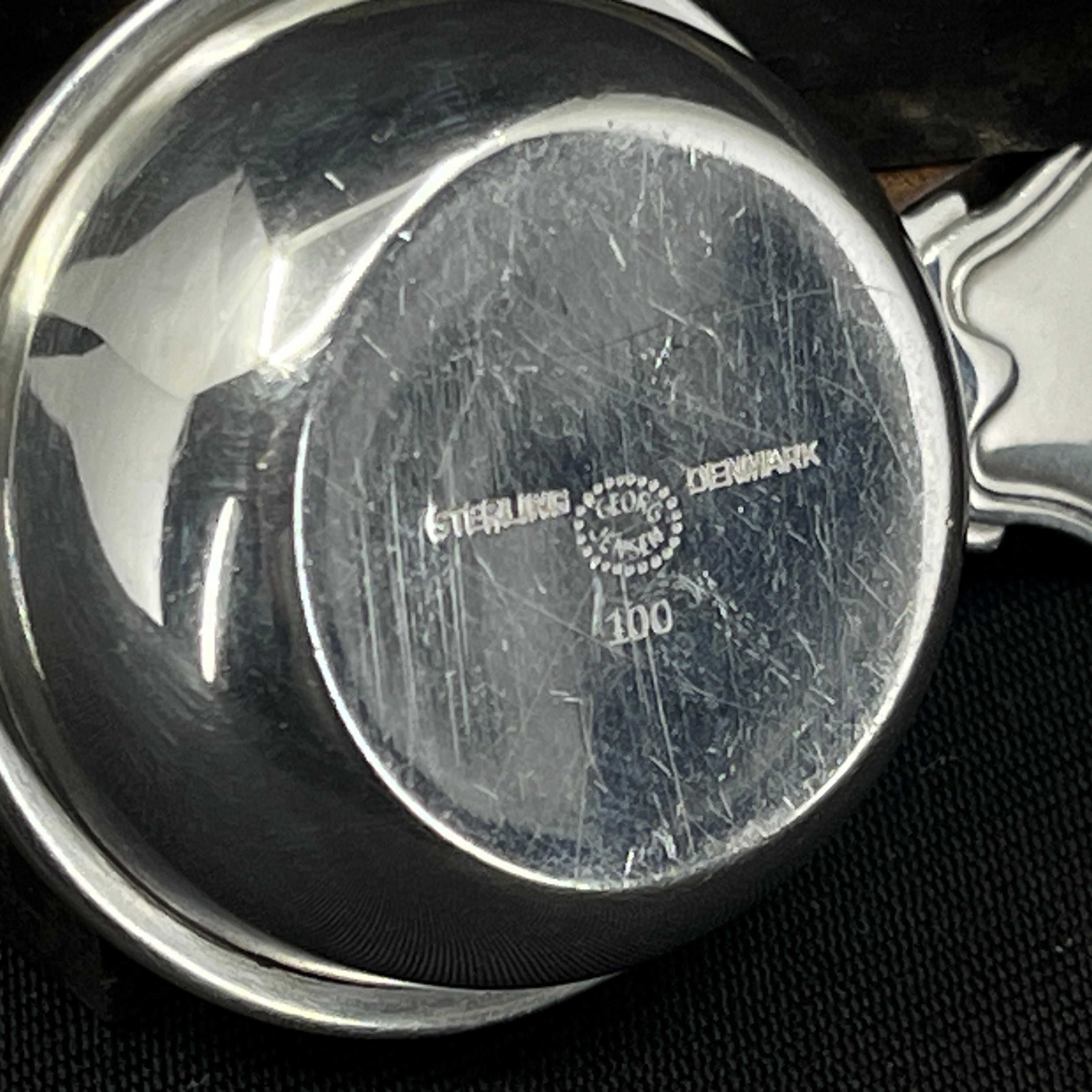 Dobbeltriflet saltkar fra Georg Jensen, grønt