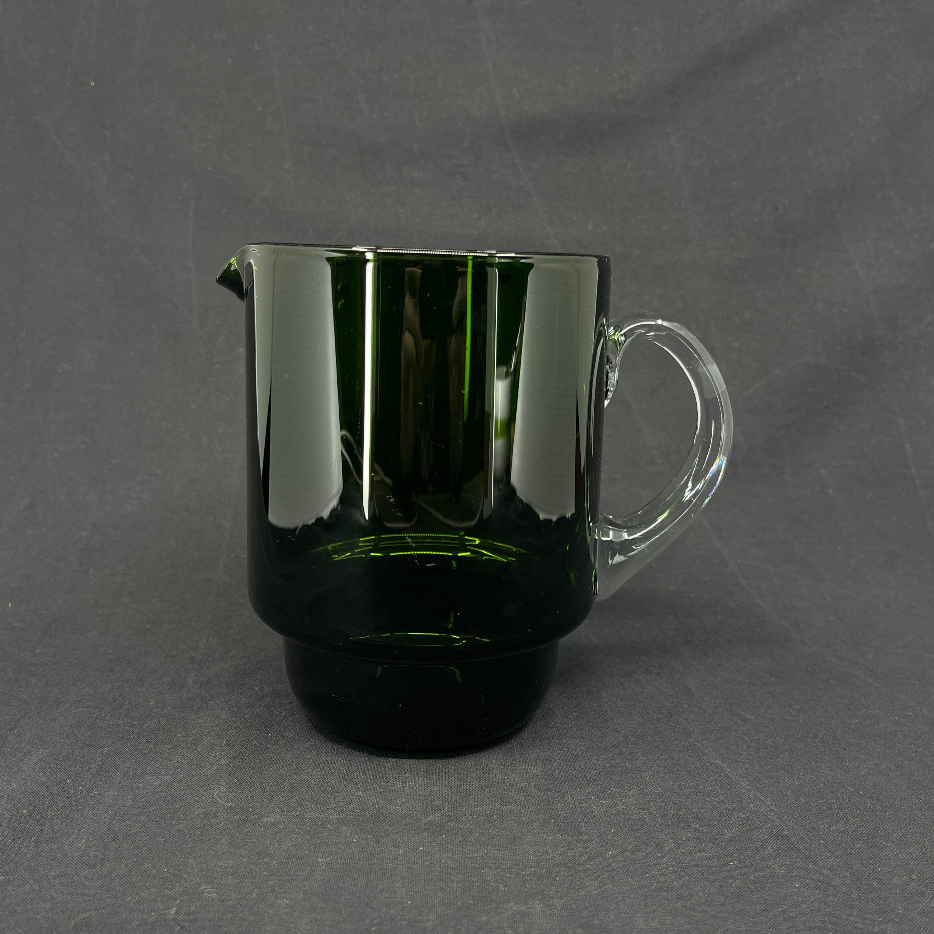 Transparent green Palet jug, 15 cm.
