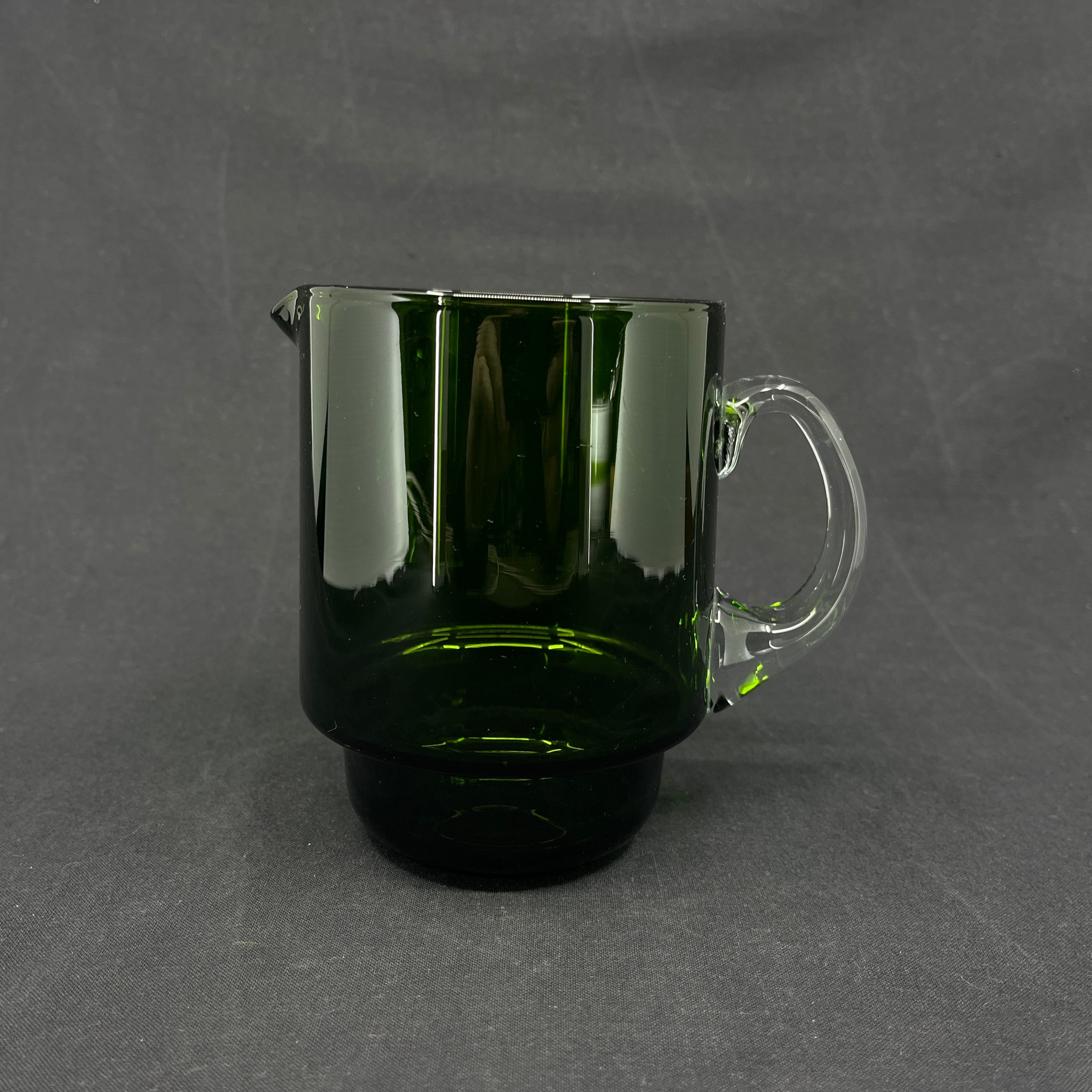 Transparent green Palet jug, 12 cm.