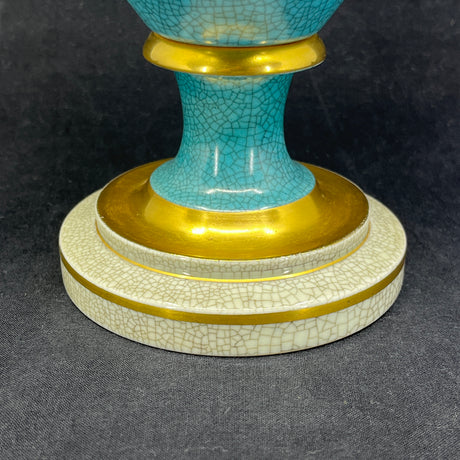 Rare light blue Royal Copenhagen craquele vase