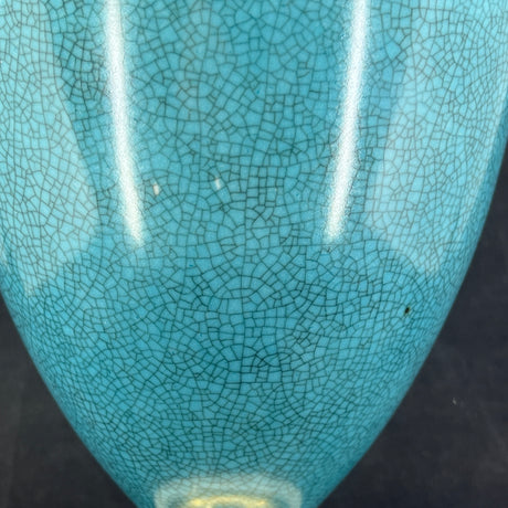 Rare light blue Royal Copenhagen craquele vase