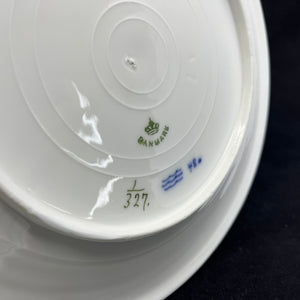 Musselmalet Riflet helflad frokosttallerken, 1/185