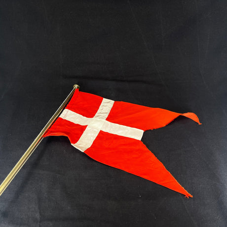 Large brass flagpole, 4-foot base