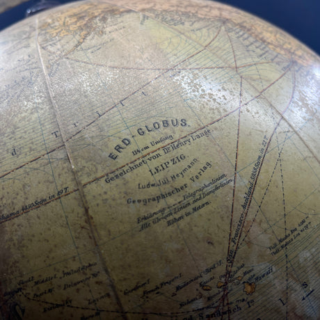 Large table globe on a tall stand