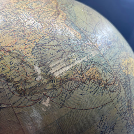Large table globe on a tall stand